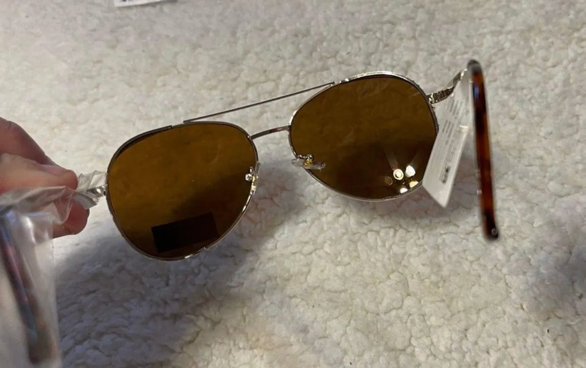 NWT  Gold Aviator Sunglasses - Image 2