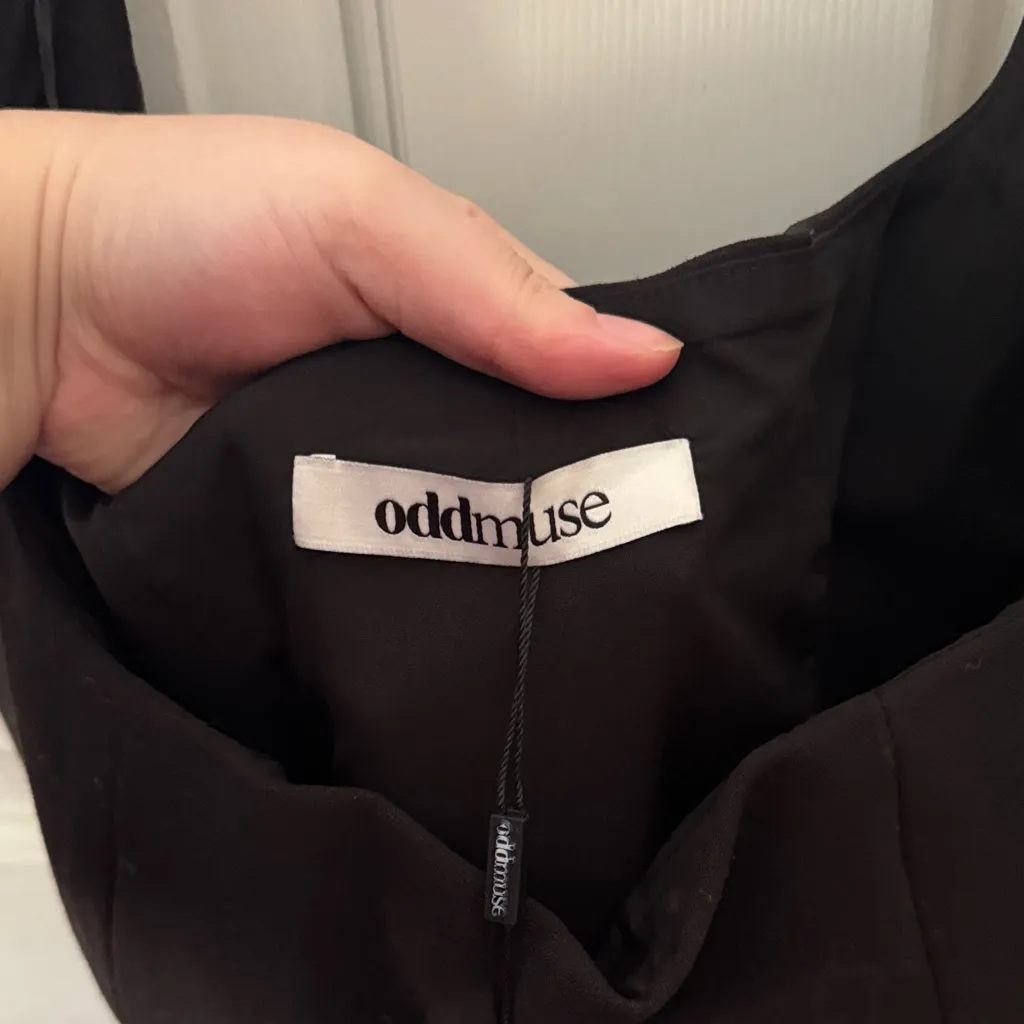 NWT Square Neck Midi Dress Black Size 14 - Image 7