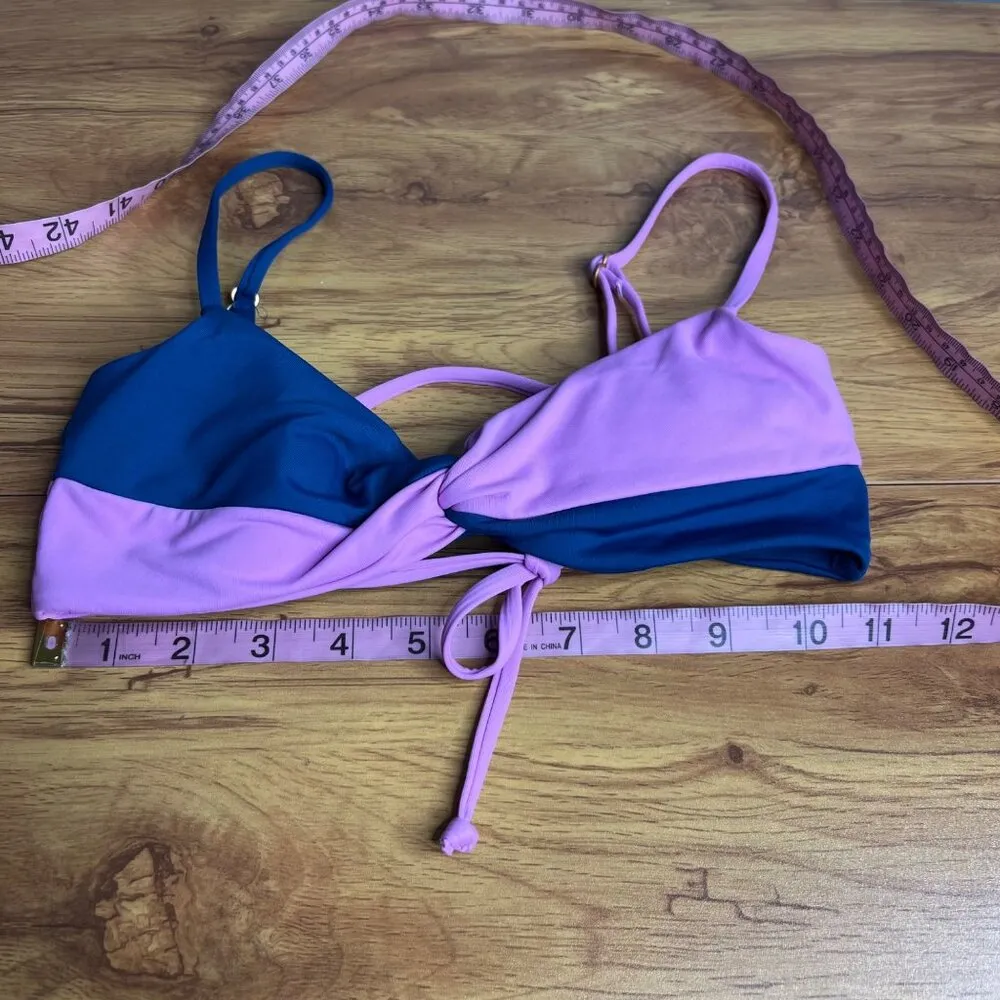 L*Space Ringo Bikini Swim Top Womens Size XS Colorblock Twist Front Tie Back NEW - Image 6