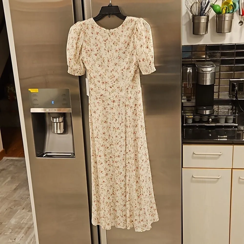 💕REFORMATION💕 Lacey Dress ~ Boheme Pink Micro-Floral Print 2 NWT - Image 7