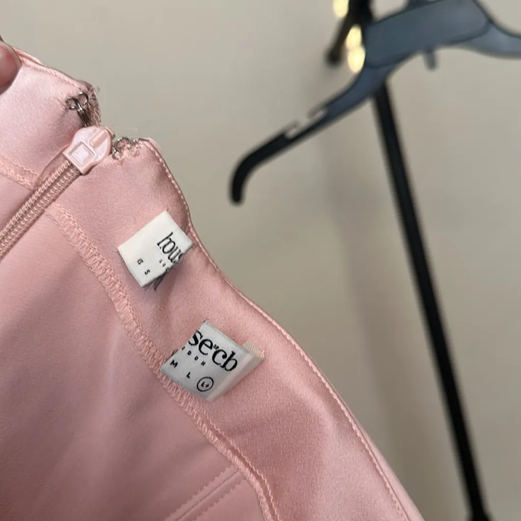 House of CB Emanuela Blush‎ Satin Dress NWOT size XL - Image 4