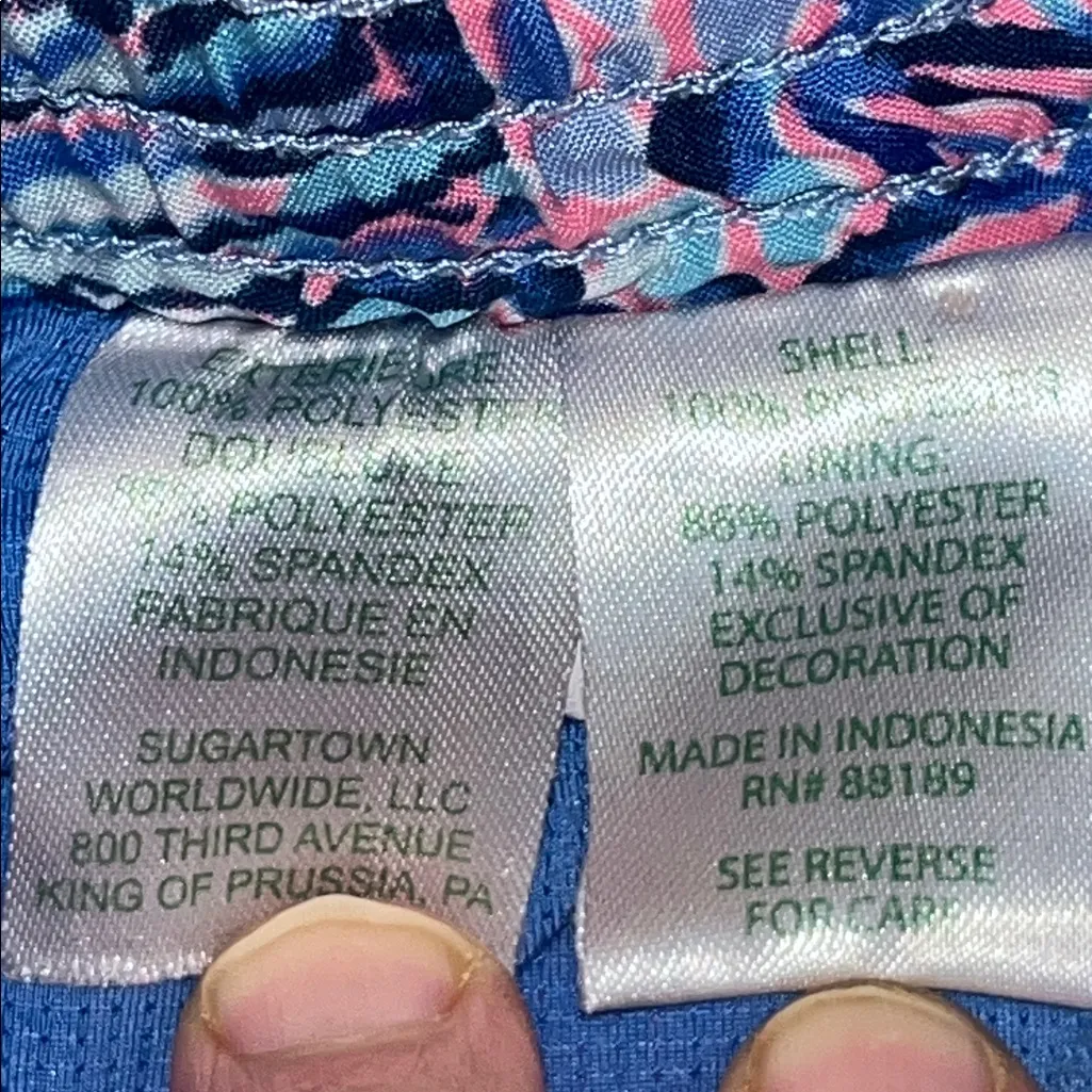 Lilly Pulitzer Luxletic Ocean Trail Shorts Blue Pink Floral  Running XS - Image 7