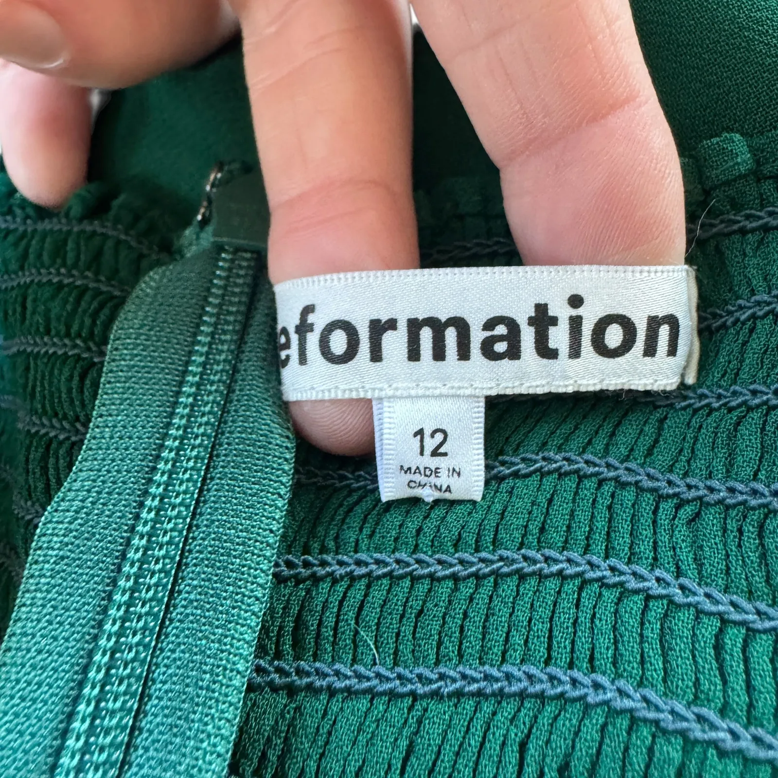 Reformation Juliette Dress Emerald Green - Image 6