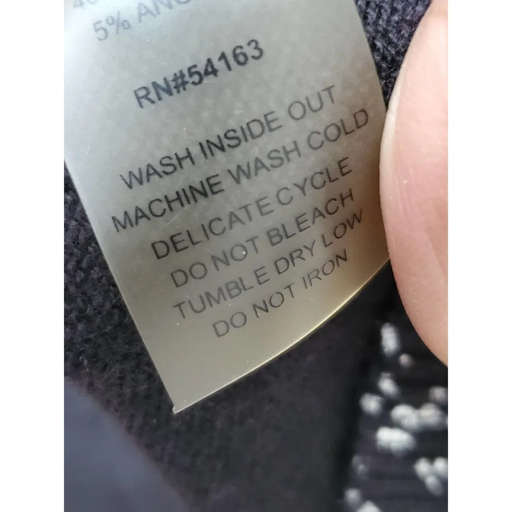 Calvin Klein Women Black Cotton Polka Dot Button Front Cardigan Sweater Size XS - Image 10