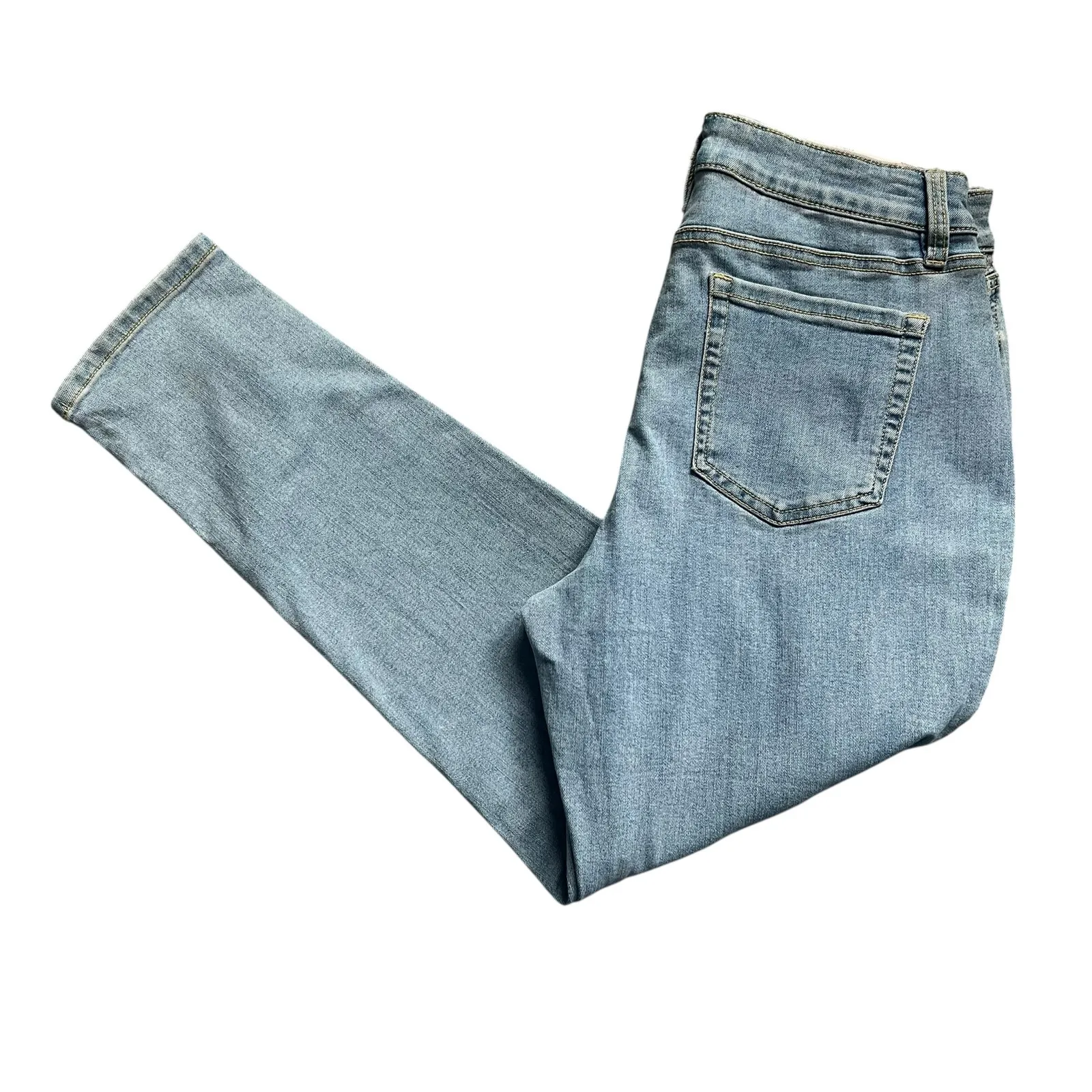 Style & Co Womens Mid-Rise Curvy Skinny Jeans 10 Short Light Wash - Image 7