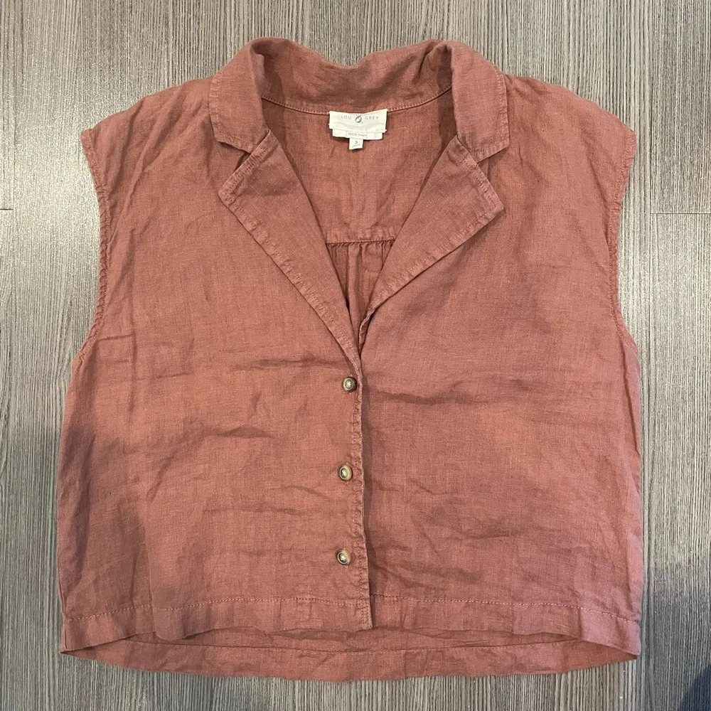 Lou & Grey Linen Button-Up Vest - Image 3