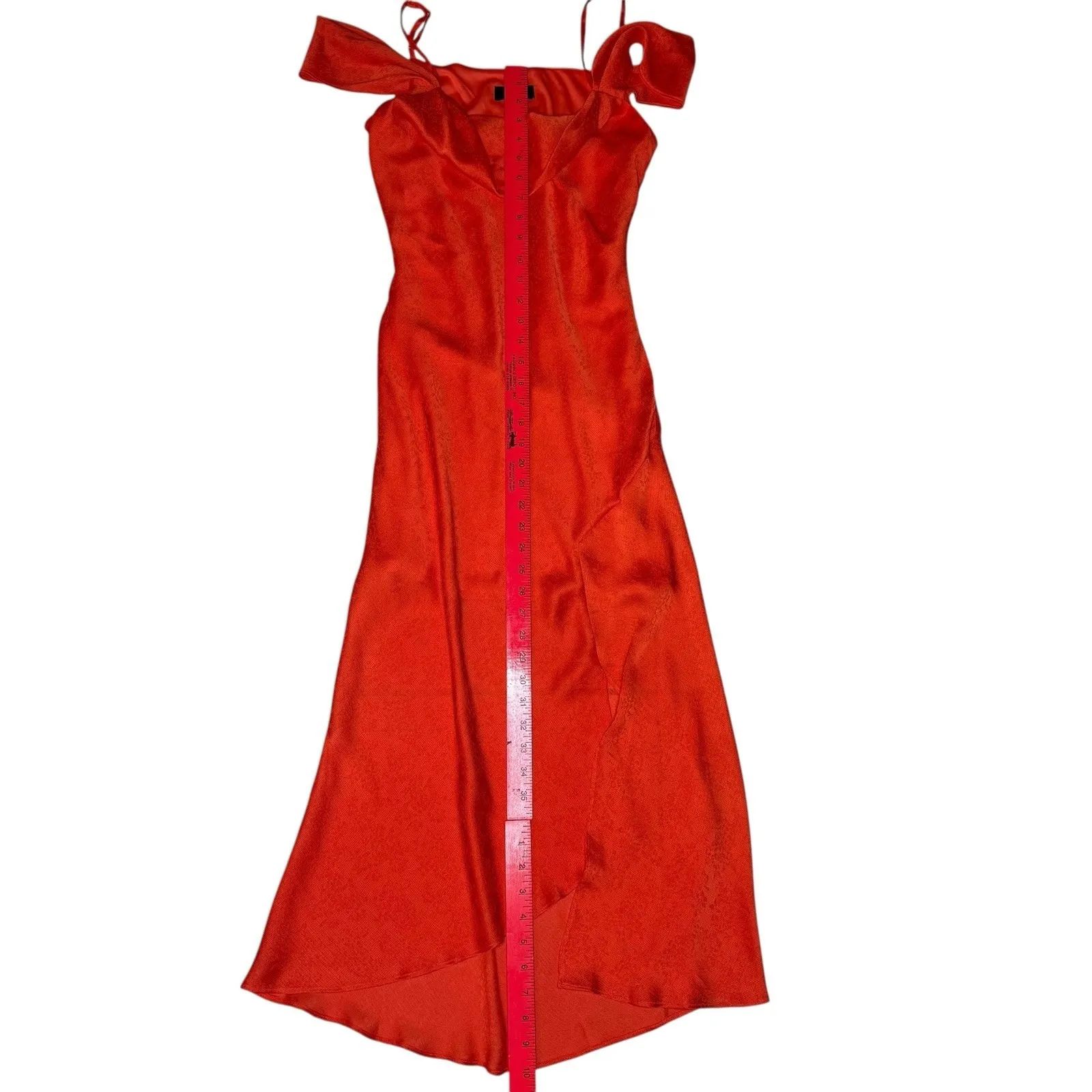 I.N. San Francisco Y2K Off Shoulder‎ Bias Cut Slip Dress M Cowl Neck Midi Fairy - Image 9