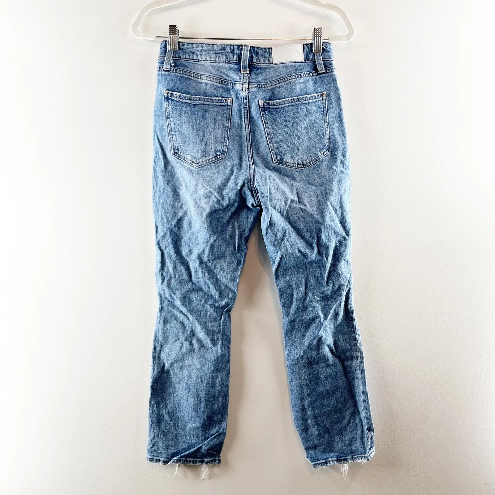 Pistola Lennon High Rise Distressed Crop Bootcut Jeans Medium Wash 26 - Image 7