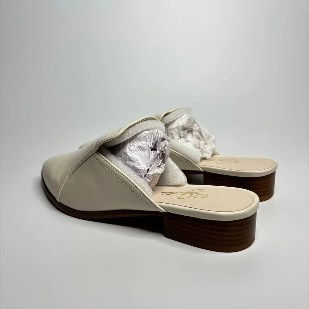 42 GOLD by Chinese Laundry Rue Pointed Toe Mules in Ecru Soft Leather Brown Size 9 - Image 3