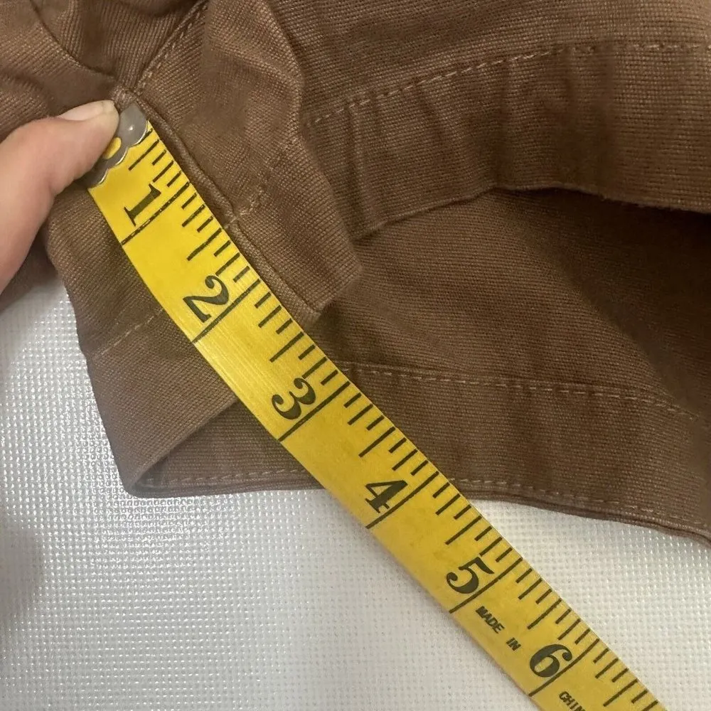 OP Shorts Juniors 15 Brown Thick Stitch Shorties Flat Front Y2K Gorpcore - Image 9