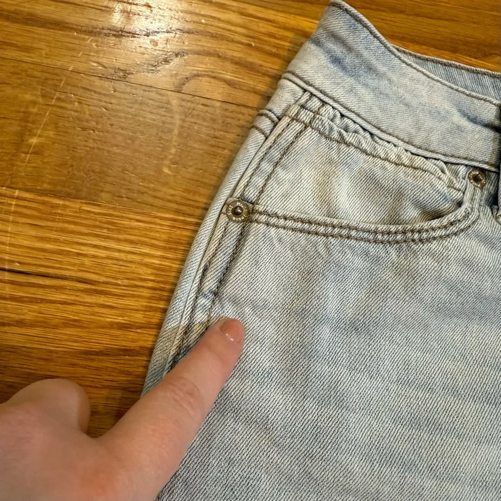 Mudd Juniors 9 FLX Stretch Distressed Jean Mini Skirt Denim Country Festival - Image 6