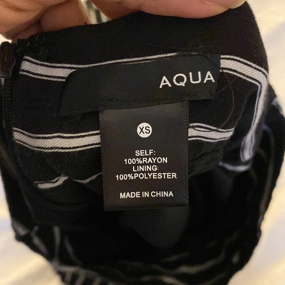 Black and White Flowy Striped Pants - Image 3