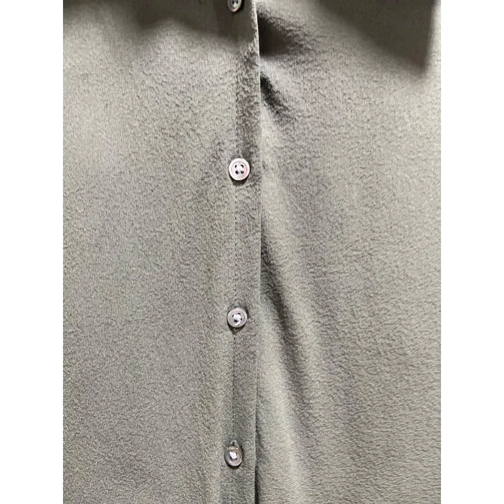 Banana Republic Silk Button Down Top Green Size S Y2K - Image 8