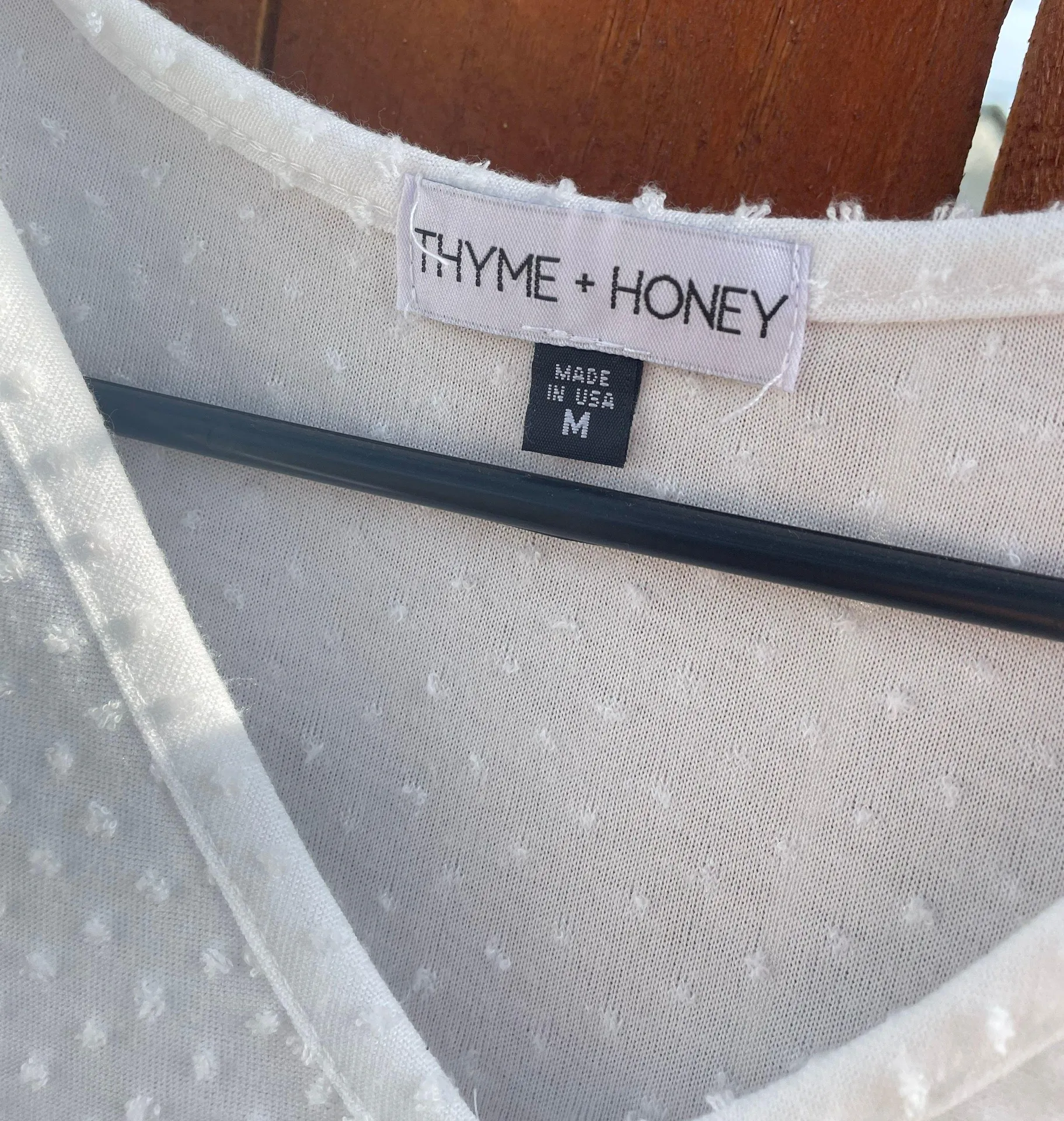 Thyme & Honey White Dotted Blouse  - Image 4