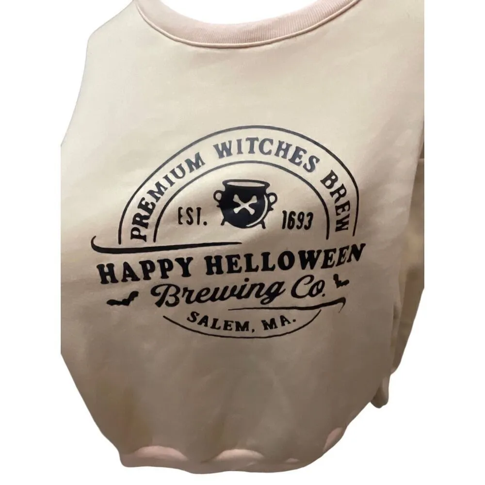 SHEIN Happy Helloween Crewneck Cream Colored Sweatshirt Size 2XL-NWOT - Image 5