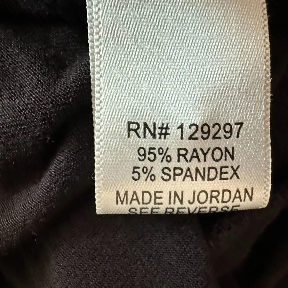 Iman Flowy Cape Style Black Blouse Size Medium - Image 6