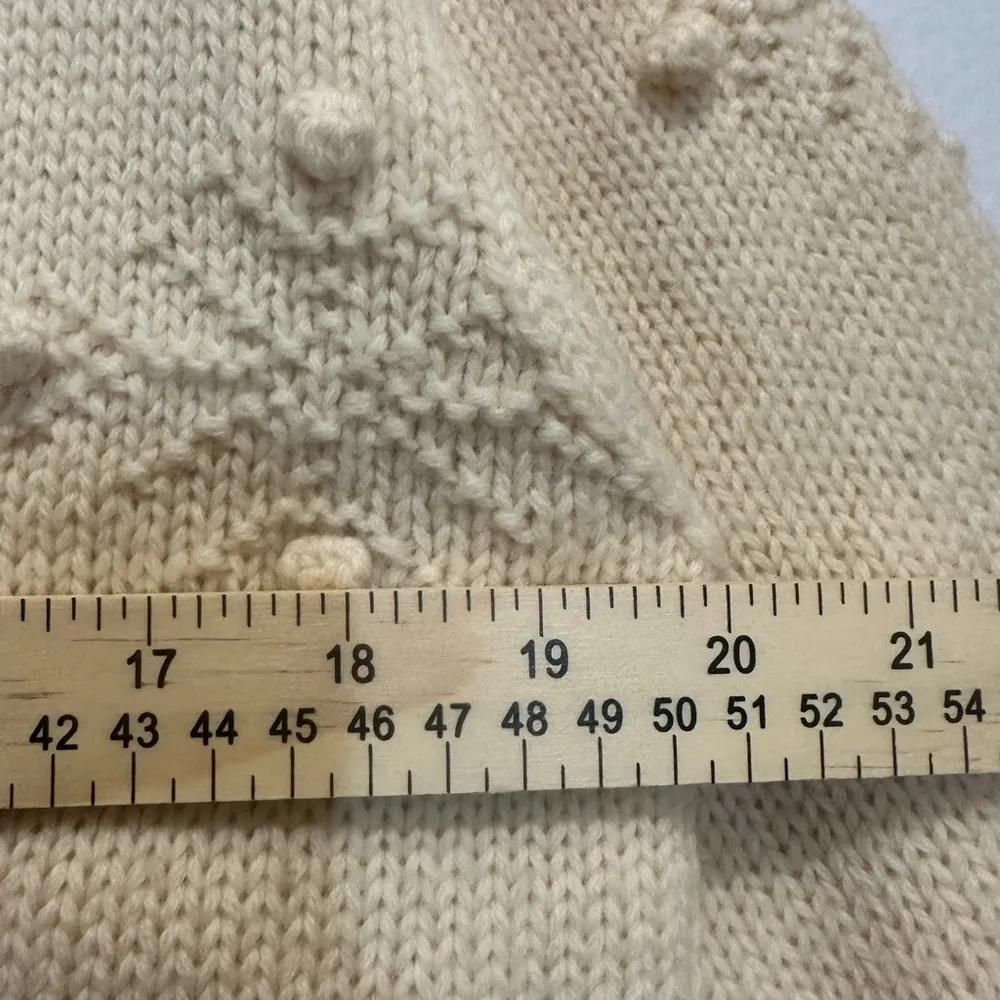 Liz Clairborne Hand Knitted Womens Sweater Cardigan 100% Worsted Wool Petite - Image 5