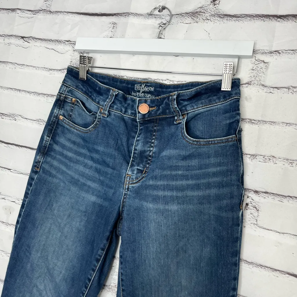 Maurices High Rise Curvy Straight Jeans Dark Wash Women’s 11/12 Everflex Stretch - Image 7