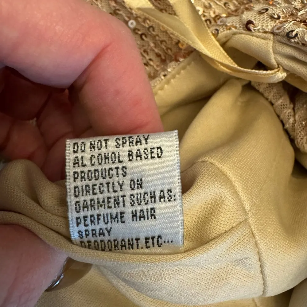 Ieena for Mac Duggal - NWT Sequined Long Sleeve Midi Dress in Rose Gold Sz 8 - Image 12