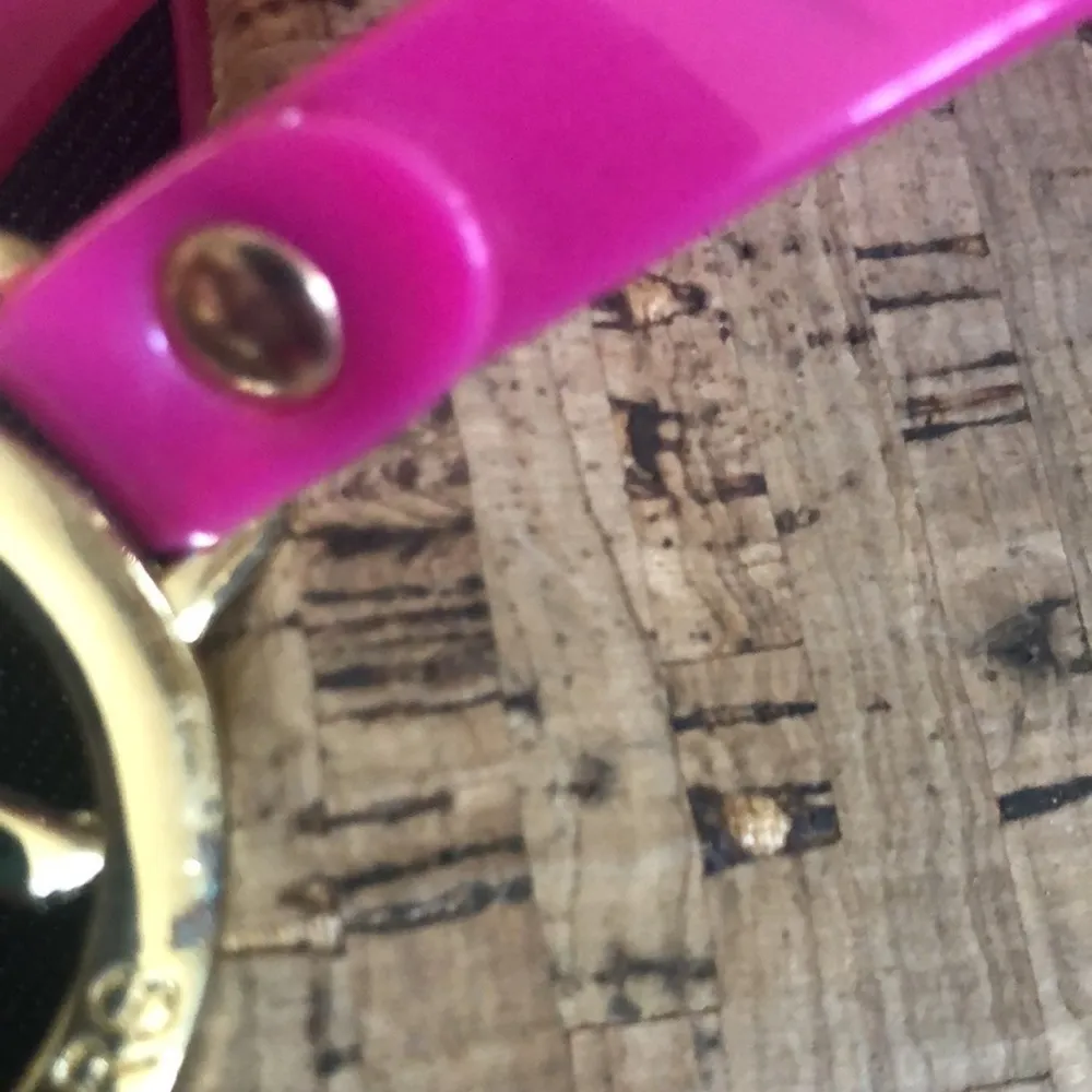 MK  Cork Flat Thong Sandals MK Logo Jelly PVC Sz. 7 Gold Hardware - Image 7