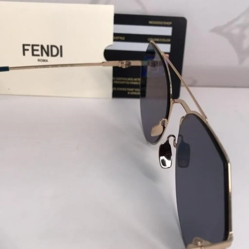 Fendi FF0194/S 0002A Blue Square Sunglasses – Women’s Luxury Eyewear - Image 3