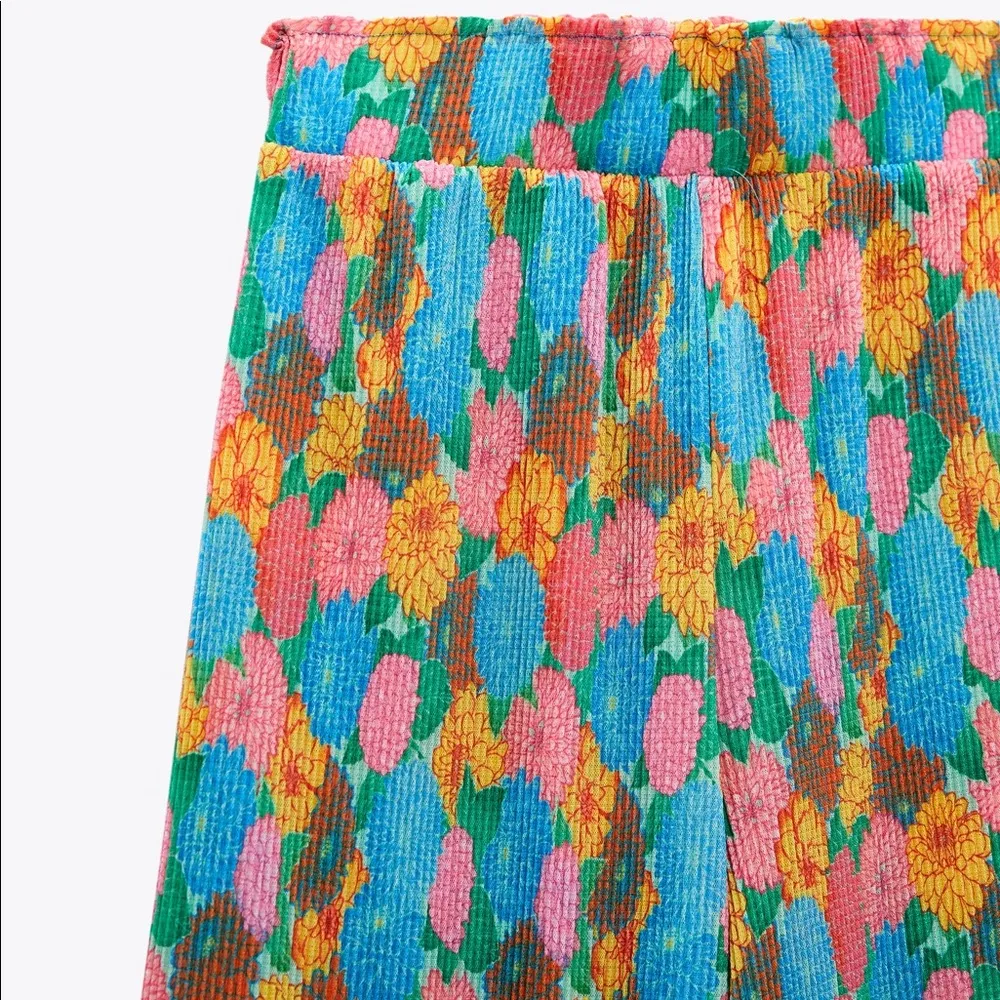 Zara PLEATED High-waist Trousers w/ an Elastic Waistband Multi Color Size S NEW - Image 12