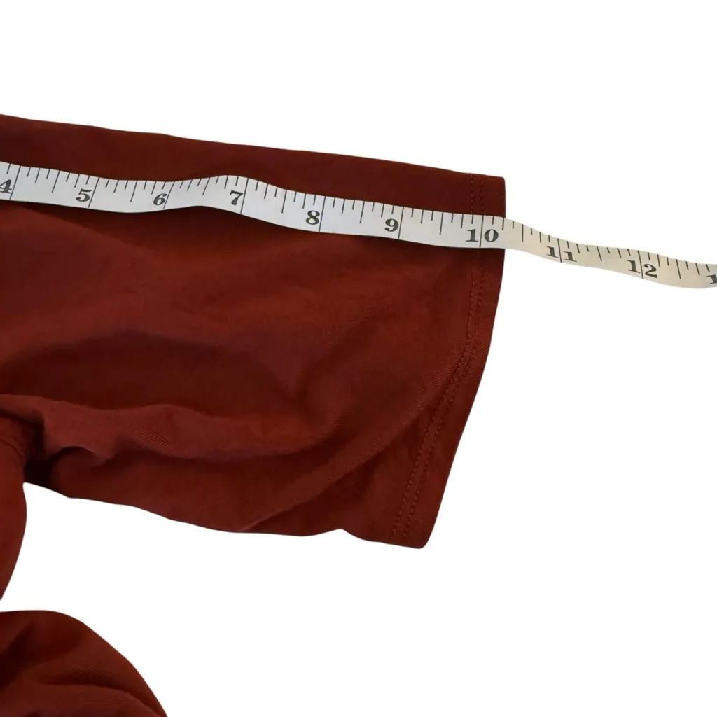 Maurices 24/7 Solid Wrap Mini Dress Burnt Orange Large Casual Fall Autumn Office - Image 12