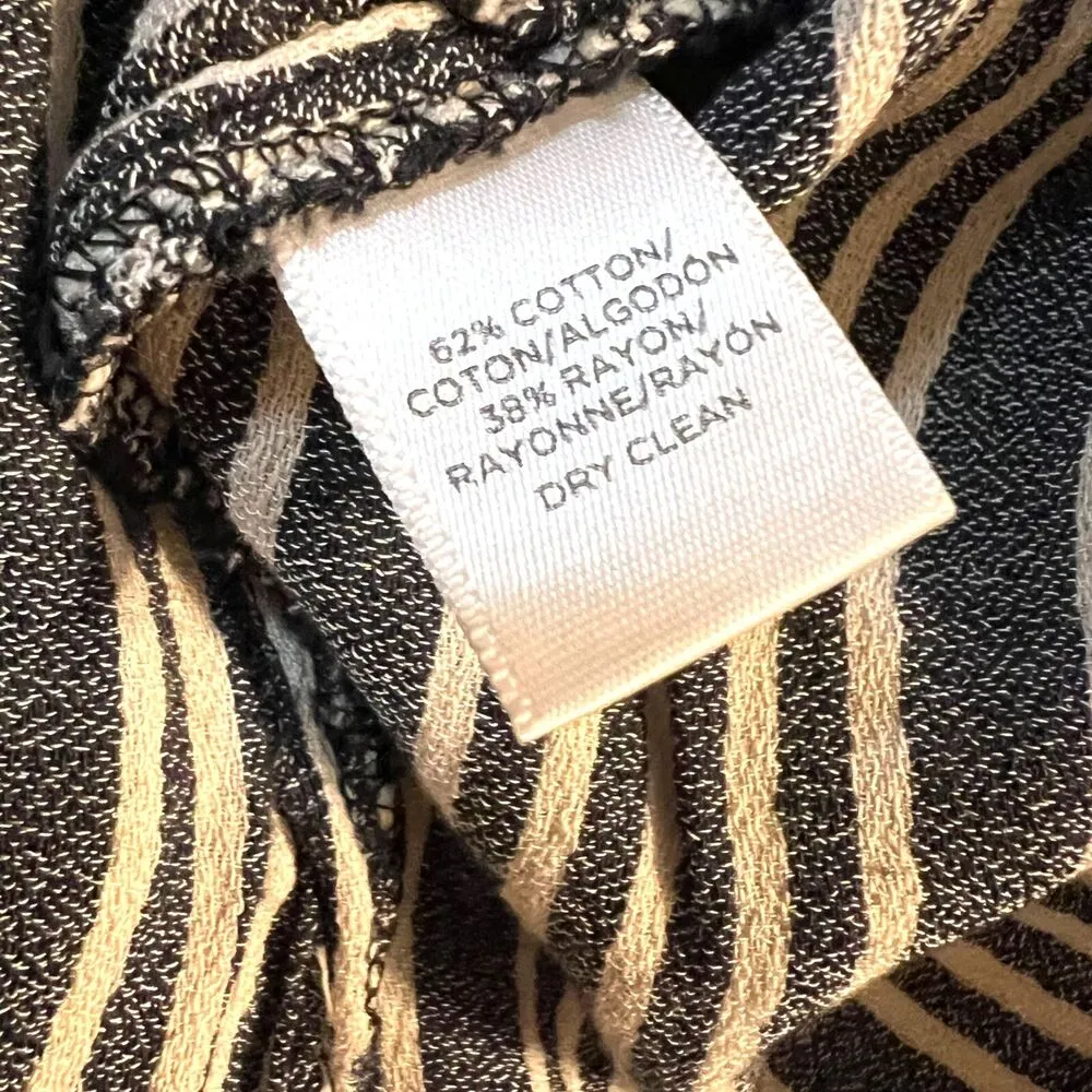 Ann Taylor LOFT Womens Tunic Dress Striped Belted Short Sleeves Pullover XS - Image 10