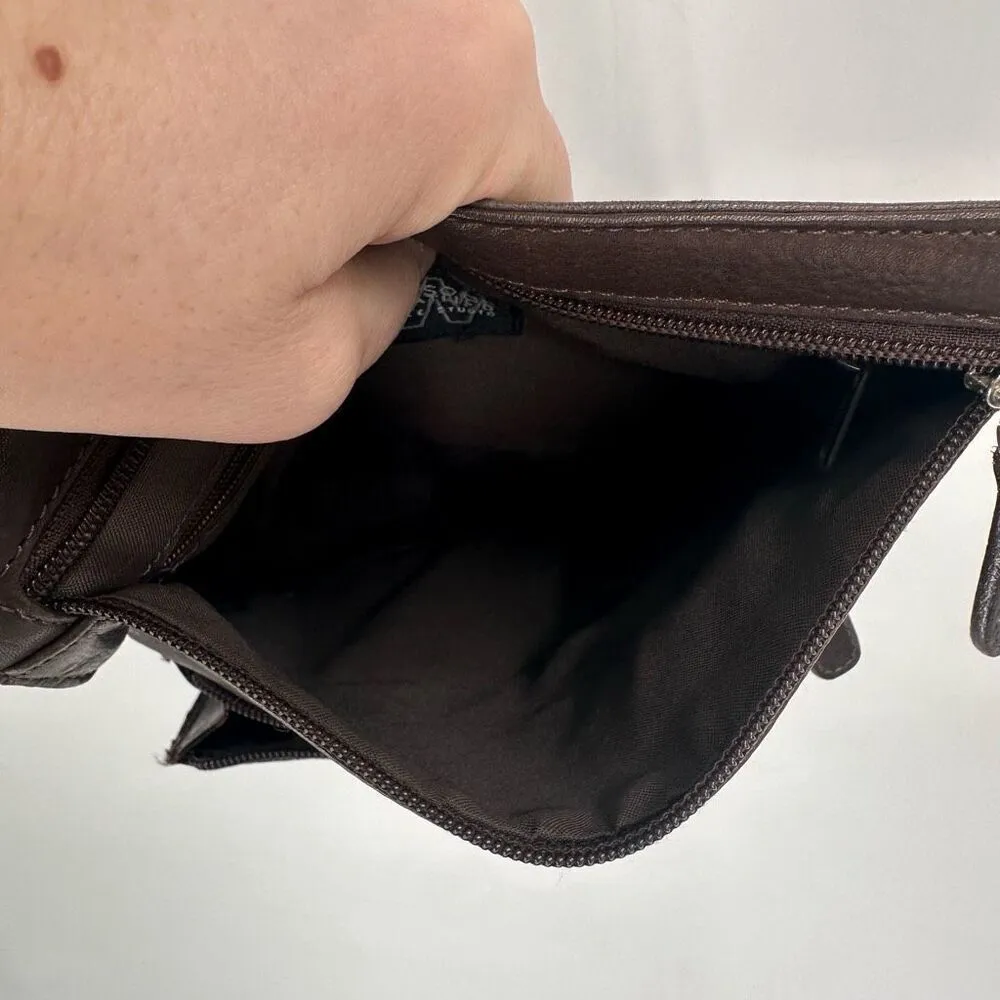 Vintage 90s Wilsons Leather Crossbody Bag‎ Brown - Image 14