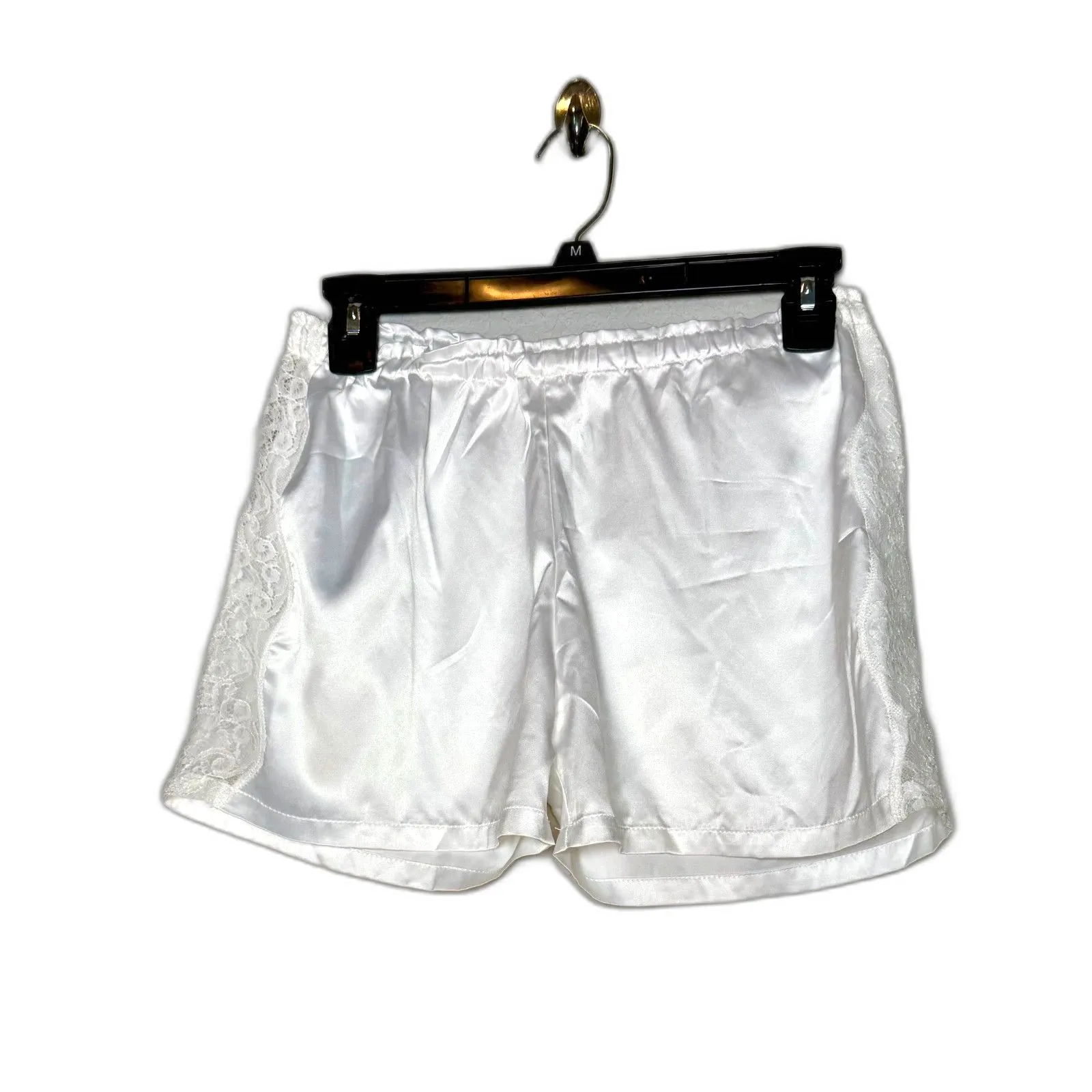 Women Pajama Set Cami Short White Satin Small Sleepwear Bridal - Image 5