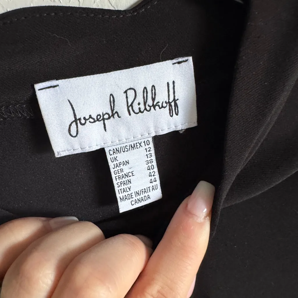 Joseph Ribkoff Black Long Sleeve Knee Length Sheath Dress Womens 10 Formal - Image 5