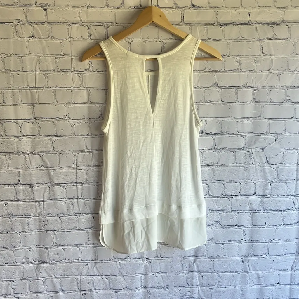 J. Crew White Sleeveless‎ Women's Tank Top Size XS - Image 3