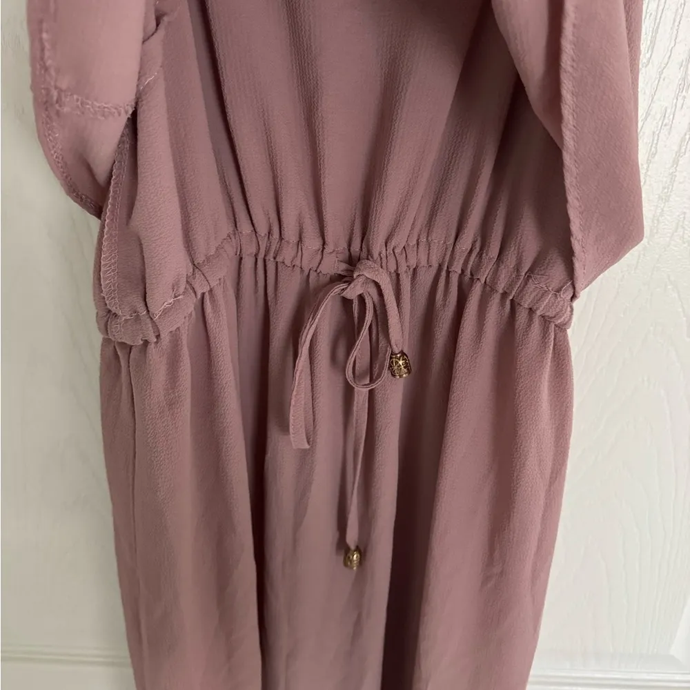 Sleeveless Mauve Midi Dress Pink - Image 5