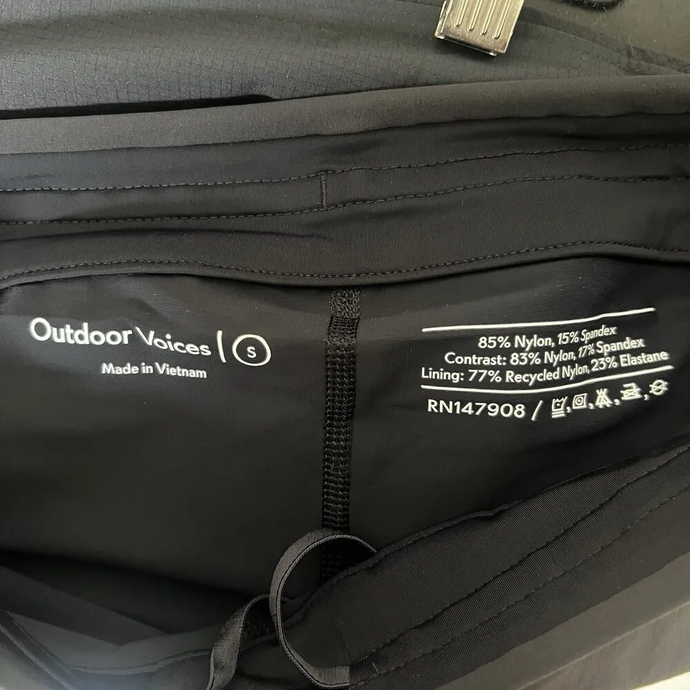 Outdoor Voices Women’s Black Skort Size Small Pull On Zipper Pocket Pickleball - Image 5