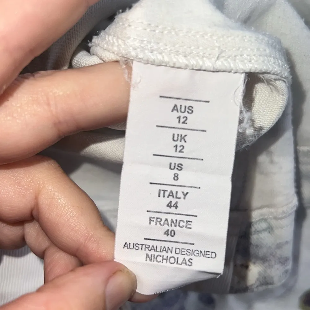 Nicholas Floral Denim Dress Size 8 - Image 9