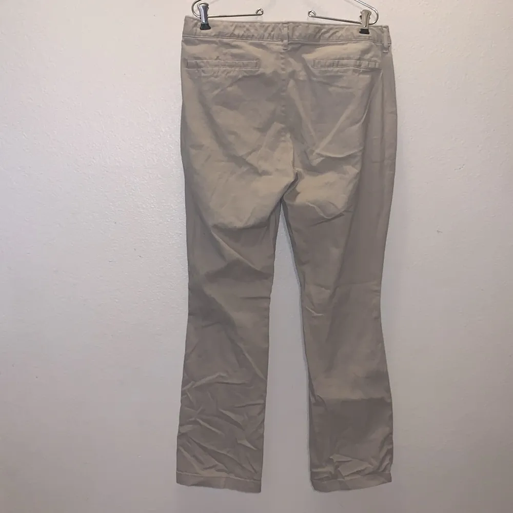 Old Navy  Beige Stretch Bootcut Casual Khaki Pants - Image 4