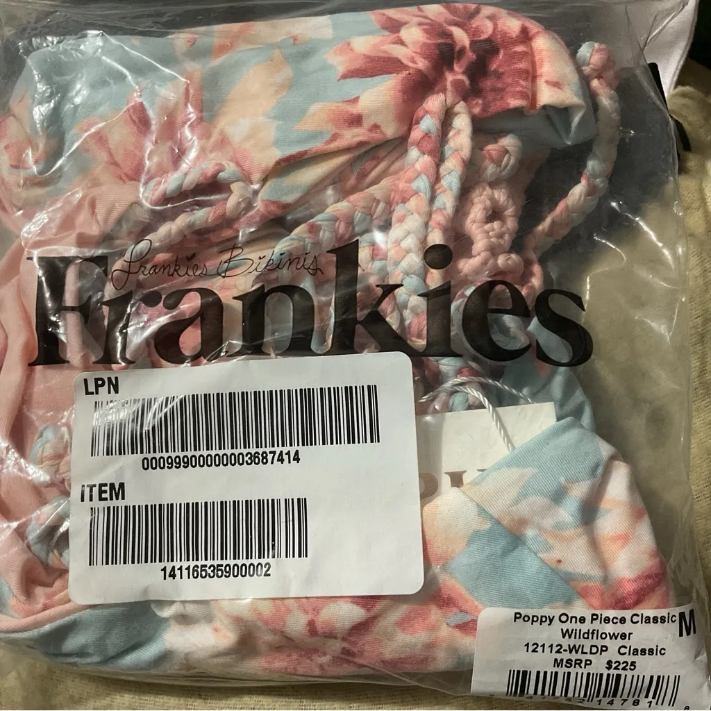 Frankies bikinis one pieces swimsuit poppy wild flowers with crochet front:0W4 - Image 8