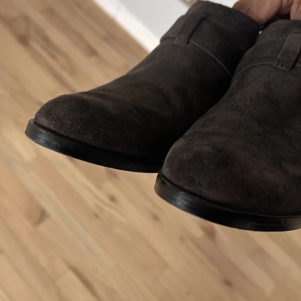 Rag & Bone Harley Belted Suede Booties Size 6 Color Charcoal Gray - Image 7