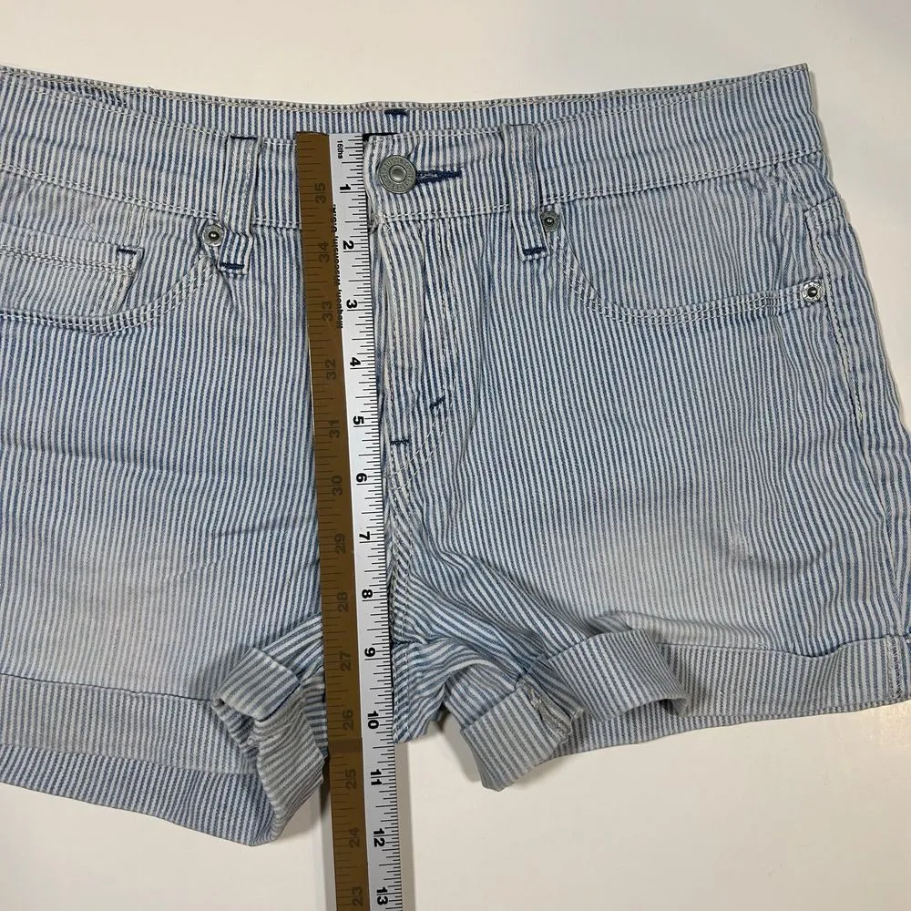 Y2K Levi‎ Jeans Denim Mid Rise Shorts Womens 3 Blue - Image 7