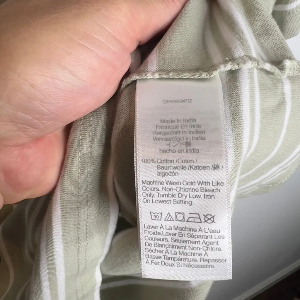 Madewell Womens Cotton Crewneck Tee Striped Dusty Caledon Size XS NT716 - Image 4