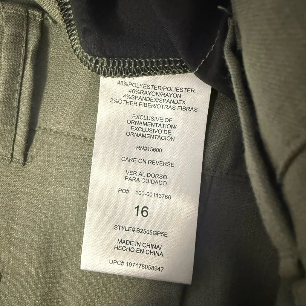 Democracy “Ab”solution Trouser Dress Pants Green – Size 16 - Image 4