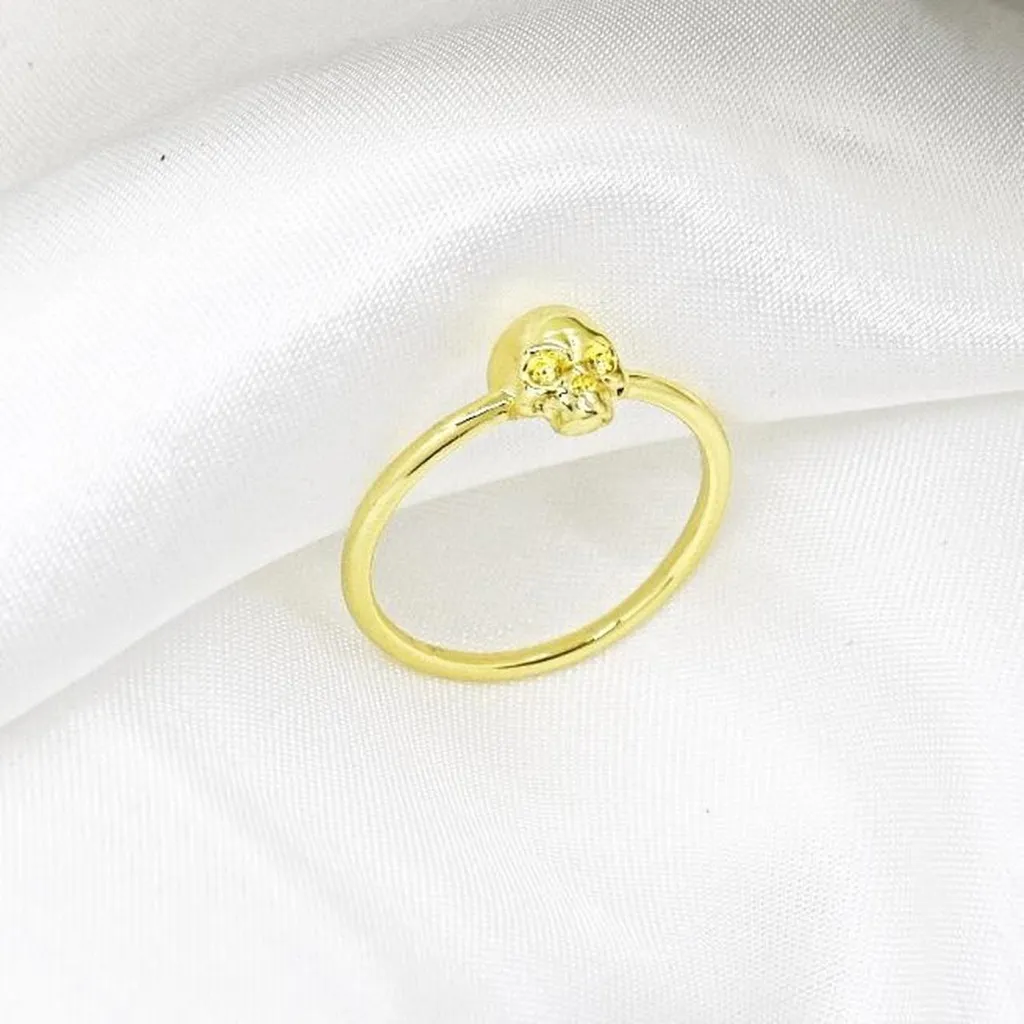 Gold Skull Ring - Image 7