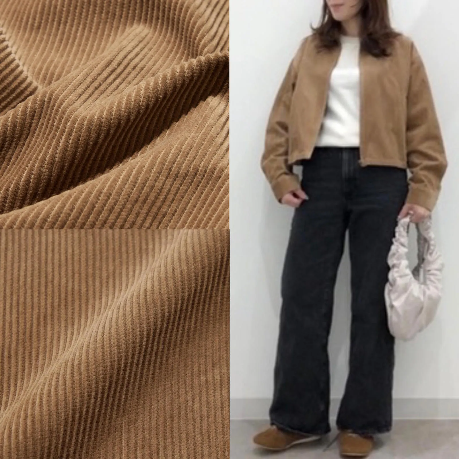 Uniqlo GU Corduroy Zip-Up Shirt Jacket NWT Brown Size XS - Image 4