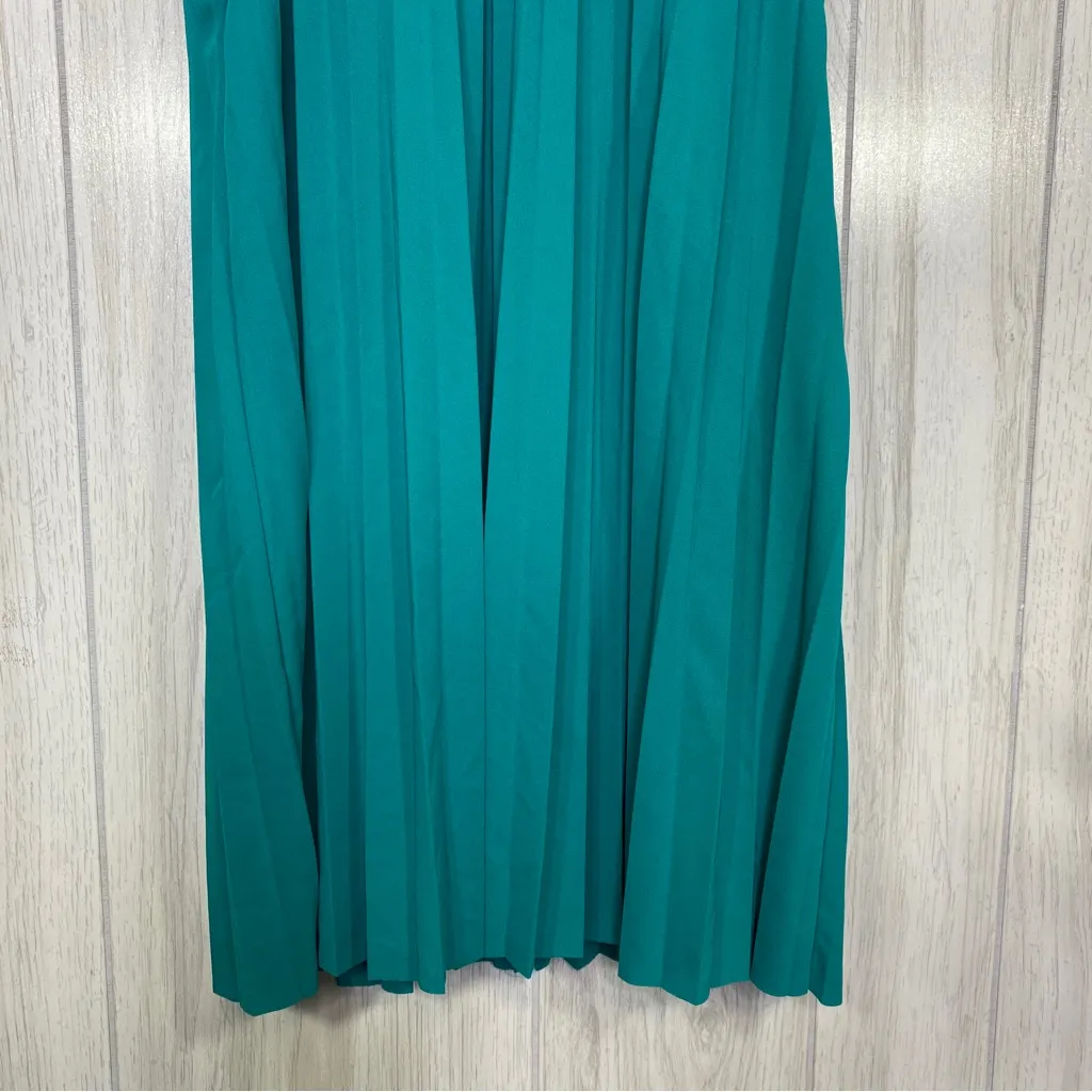 NEW Plenty by Tracy Reese Seaglass Pleated Swing Dress size XXS Petite NWT Blue - Image 6