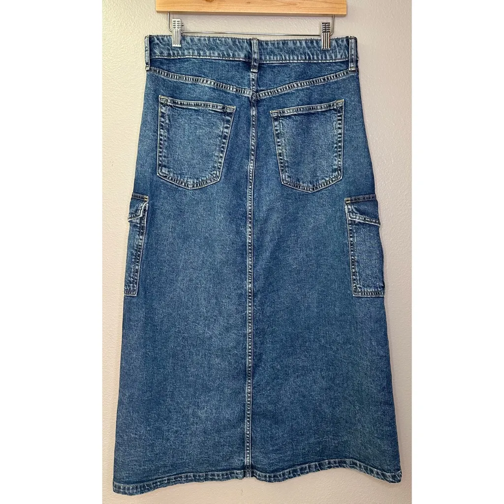 GAP Denim Cargo Maxi Skirt - Image 6