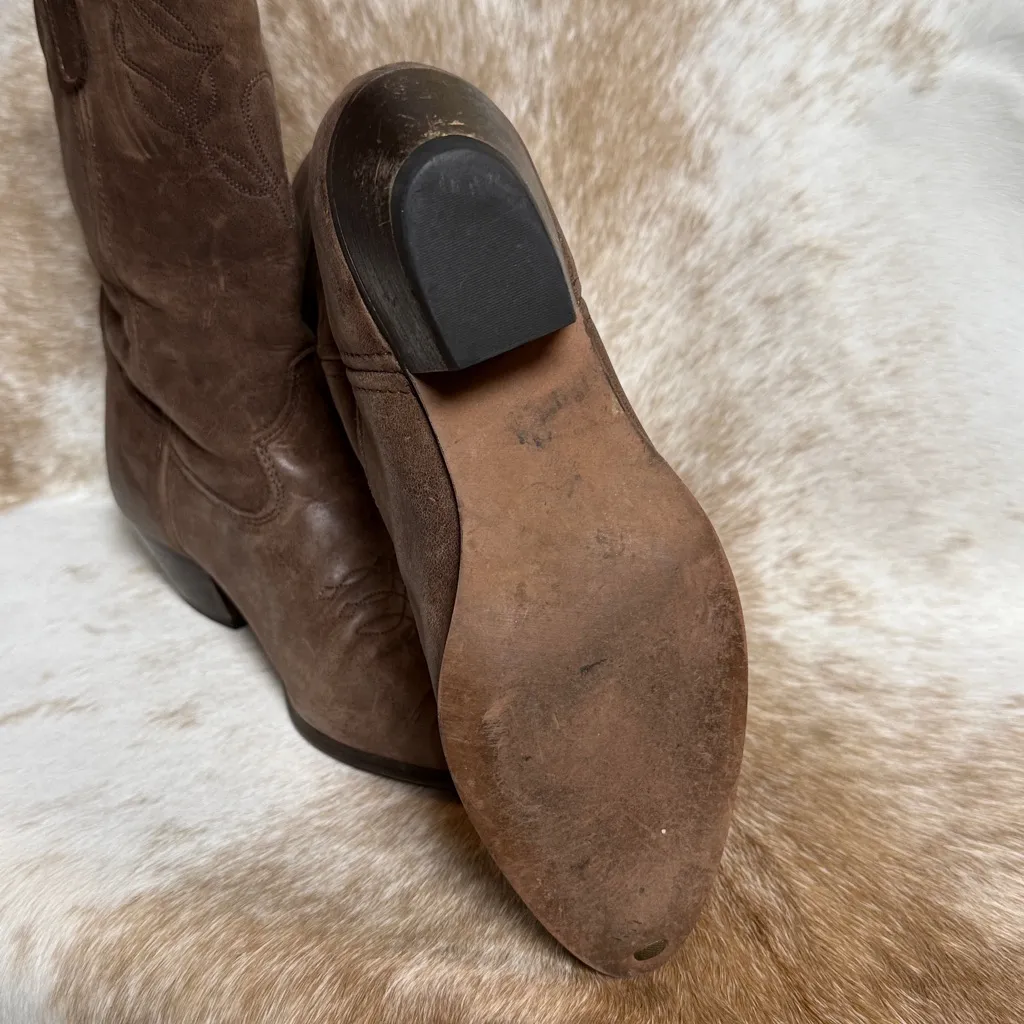 “Laredo” Burning Man Cowboy Boots Vintage Size 7 B39 - Image 10