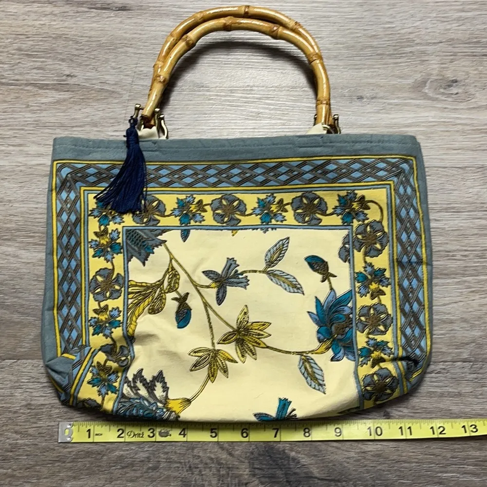 Bamboo Handbag Yellow - Image 10