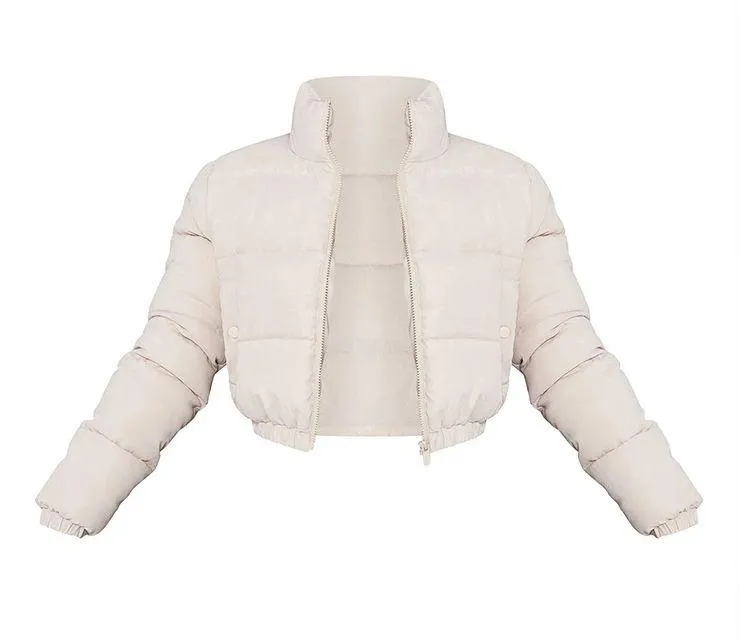 Cropped Puffer Coat - Image 2