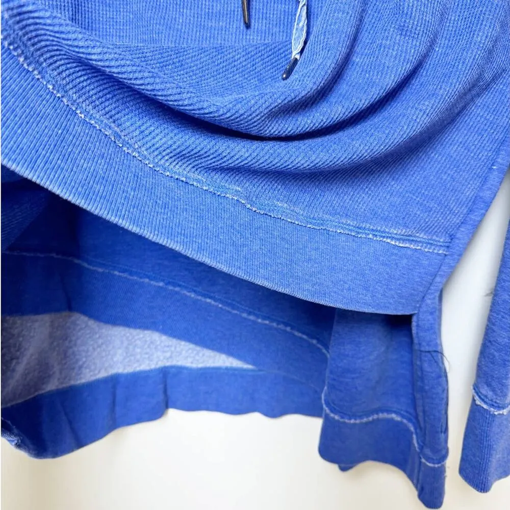 Calvin Klein Cowl Neck Thermal Wrap Sweatshirt Blue Fleece XXL - Image 6