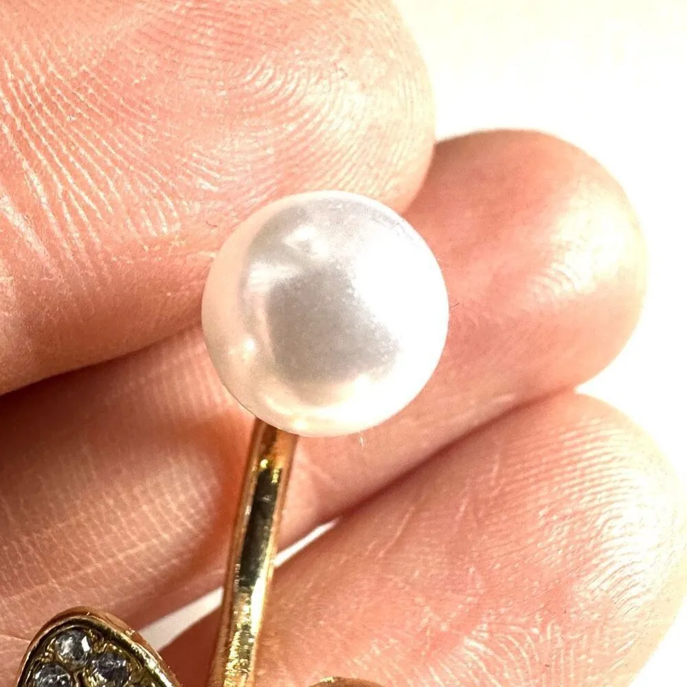 YJY pearl bow detachable earrings White - Image 9